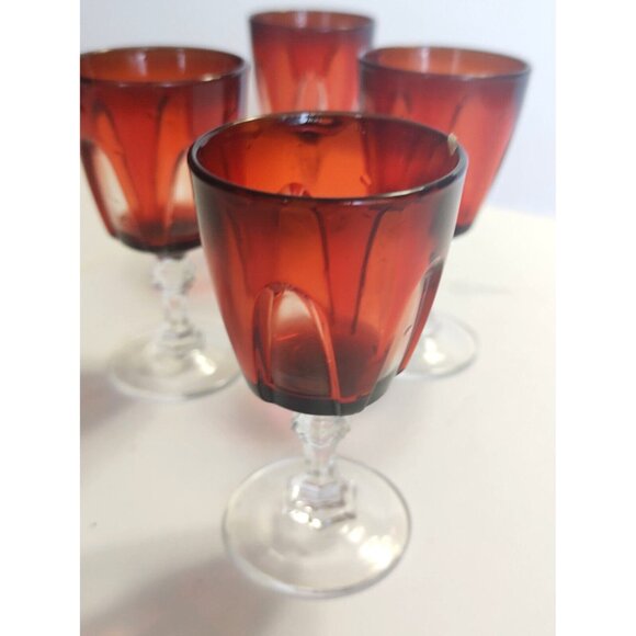 Gorgeous Vintage Luminarc France Shot Glasses Set of Four  2 oz. - Picture 3 of 12